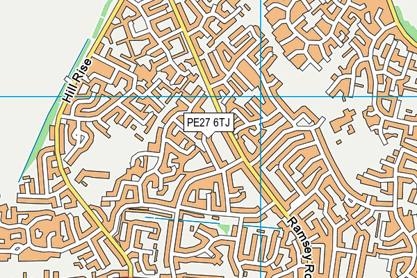 PE27 6TJ map - OS VectorMap District (Ordnance Survey)