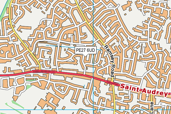 PE27 6UD map - OS VectorMap District (Ordnance Survey)