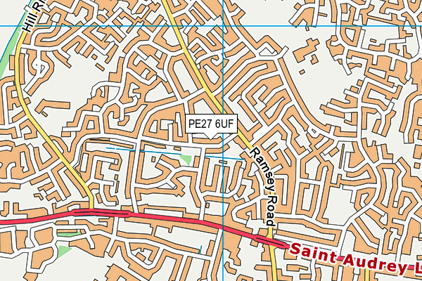 PE27 6UF map - OS VectorMap District (Ordnance Survey)