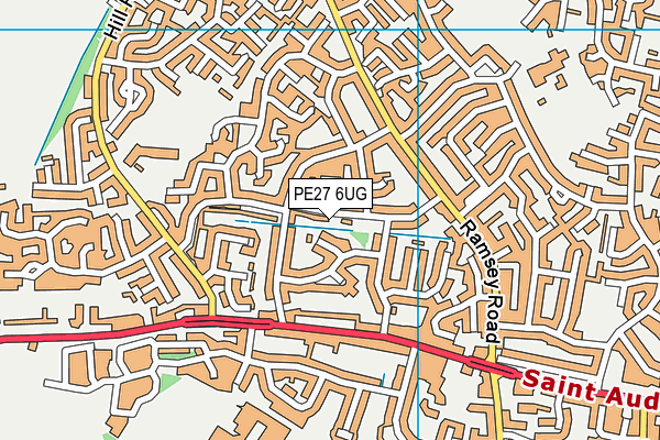 PE27 6UG map - OS VectorMap District (Ordnance Survey)