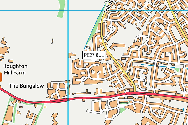 PE27 6UL map - OS VectorMap District (Ordnance Survey)