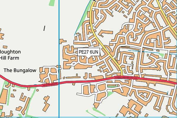 PE27 6UN map - OS VectorMap District (Ordnance Survey)