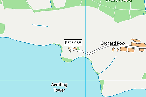 PE28 0BE map - OS VectorMap District (Ordnance Survey)
