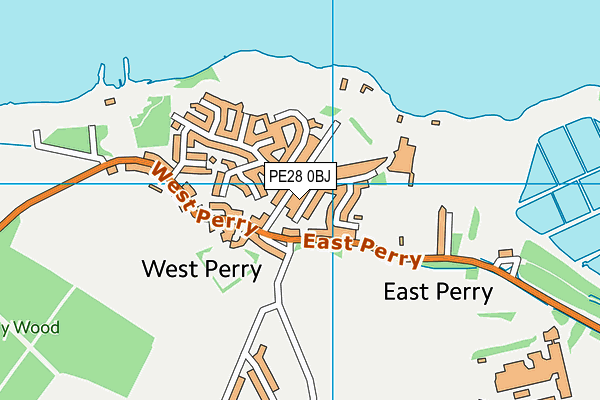 PE28 0BJ map - OS VectorMap District (Ordnance Survey)