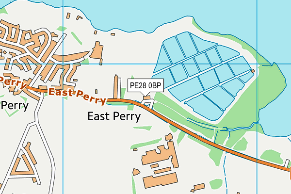 PE28 0BP map - OS VectorMap District (Ordnance Survey)