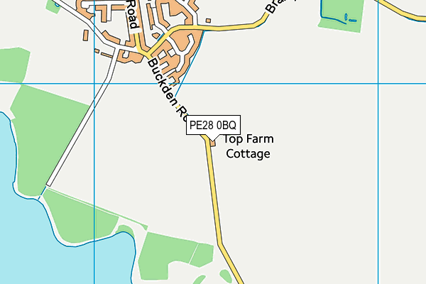 PE28 0BQ map - OS VectorMap District (Ordnance Survey)