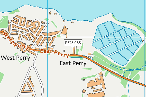 PE28 0BS map - OS VectorMap District (Ordnance Survey)
