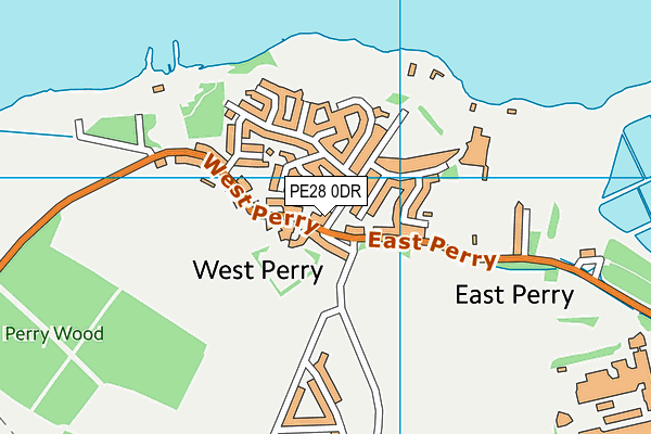 PE28 0DR map - OS VectorMap District (Ordnance Survey)