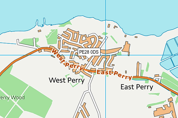 PE28 0DS map - OS VectorMap District (Ordnance Survey)