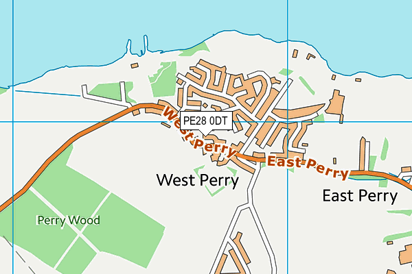 PE28 0DT map - OS VectorMap District (Ordnance Survey)