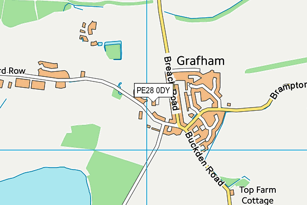 PE28 0DY map - OS VectorMap District (Ordnance Survey)