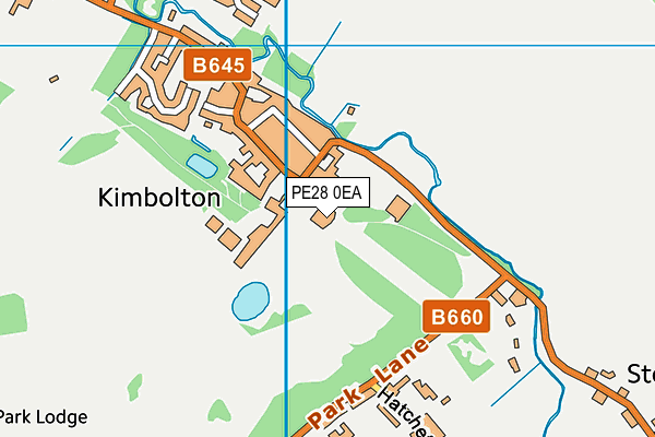 Kimbolton School map (PE28 0EA) - OS VectorMap District (Ordnance Survey)