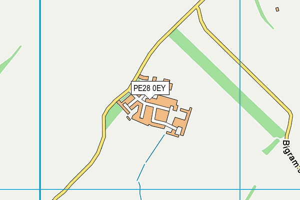 PE28 0EY map - OS VectorMap District (Ordnance Survey)