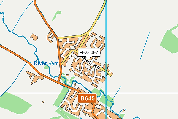 PE28 0EZ map - OS VectorMap District (Ordnance Survey)