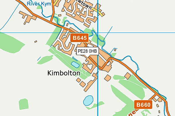 PE28 0HB map - OS VectorMap District (Ordnance Survey)