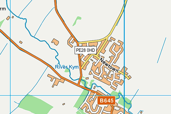 PE28 0HD map - OS VectorMap District (Ordnance Survey)