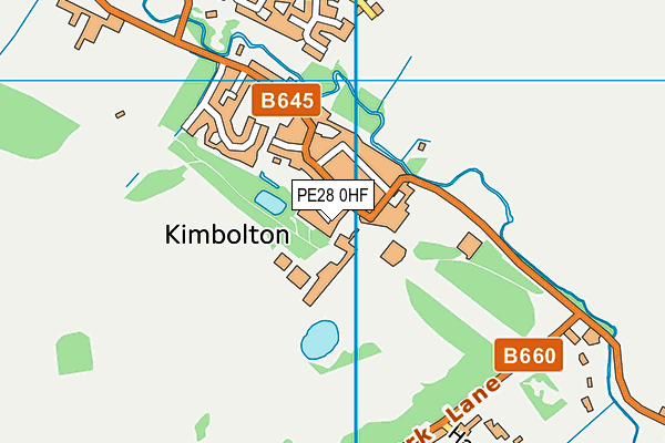 PE28 0HF map - OS VectorMap District (Ordnance Survey)