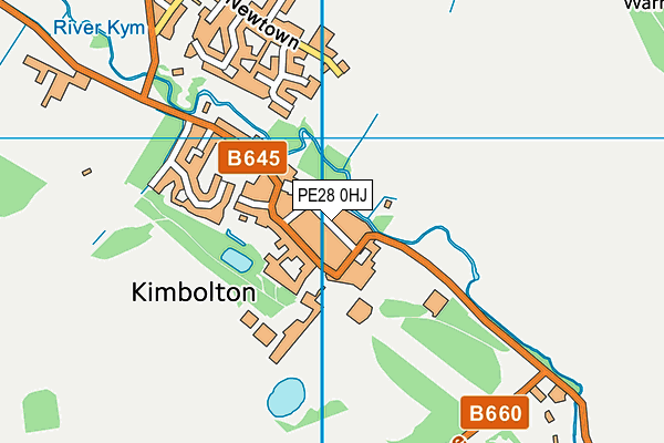 PE28 0HJ map - OS VectorMap District (Ordnance Survey)