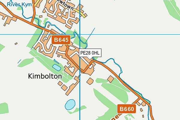 PE28 0HL map - OS VectorMap District (Ordnance Survey)