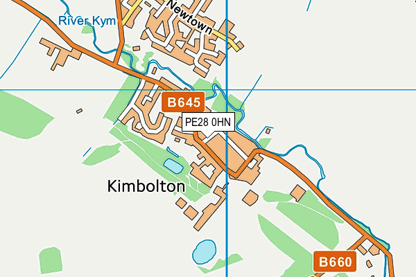 PE28 0HN map - OS VectorMap District (Ordnance Survey)