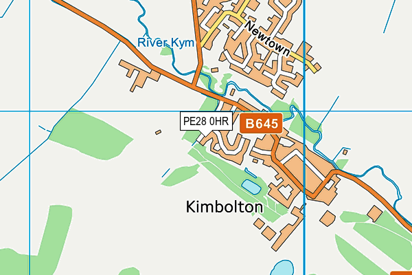 Kimbolton Cricket Club map (PE28 0HR) - OS VectorMap District (Ordnance Survey)
