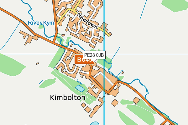 PE28 0JB map - OS VectorMap District (Ordnance Survey)