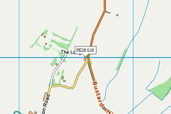 PE28 0JX map - OS VectorMap District (Ordnance Survey)