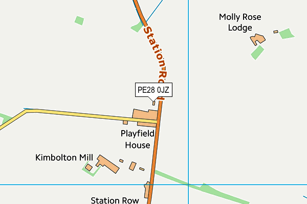 PE28 0JZ map - OS VectorMap District (Ordnance Survey)