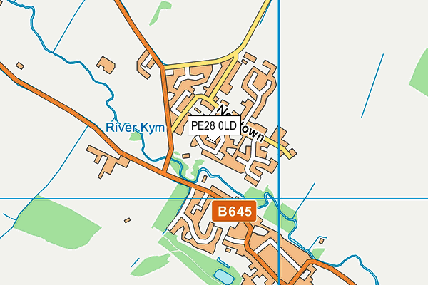 PE28 0LD map - OS VectorMap District (Ordnance Survey)