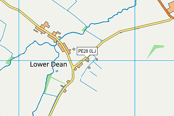 PE28 0LJ map - OS VectorMap District (Ordnance Survey)