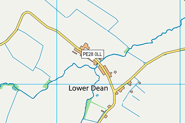 PE28 0LL map - OS VectorMap District (Ordnance Survey)