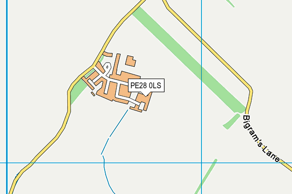 PE28 0LS map - OS VectorMap District (Ordnance Survey)