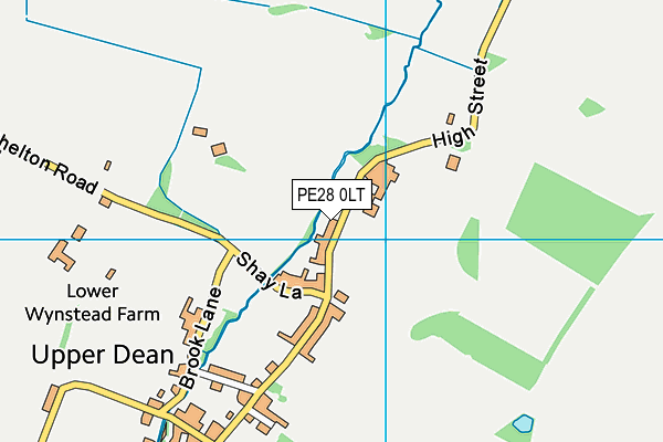 Dalton Hall And Playing Fields map (PE28 0LT) - OS VectorMap District (Ordnance Survey)