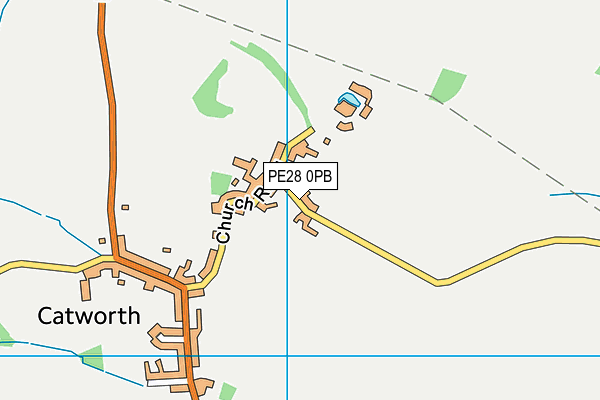 PE28 0PB map - OS VectorMap District (Ordnance Survey)