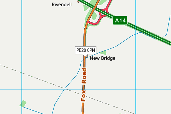 PE28 0PN map - OS VectorMap District (Ordnance Survey)