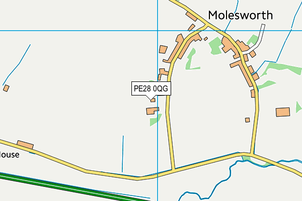 PE28 0QG map - OS VectorMap District (Ordnance Survey)