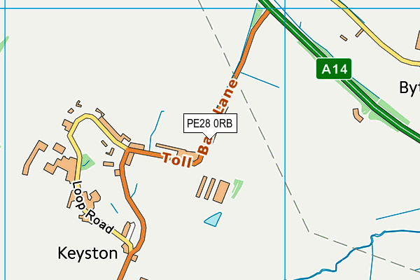 PE28 0RB map - OS VectorMap District (Ordnance Survey)