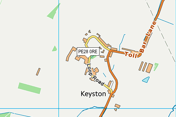 PE28 0RE map - OS VectorMap District (Ordnance Survey)