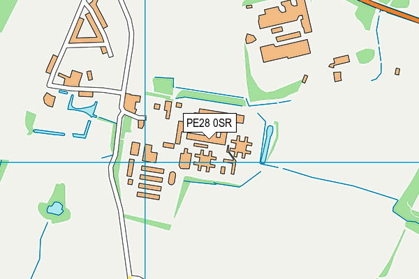 PE28 0SR map - OS VectorMap District (Ordnance Survey)