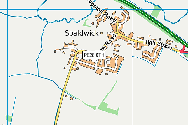 Spaldwick Primary School map (PE28 0TH) - OS VectorMap District (Ordnance Survey)