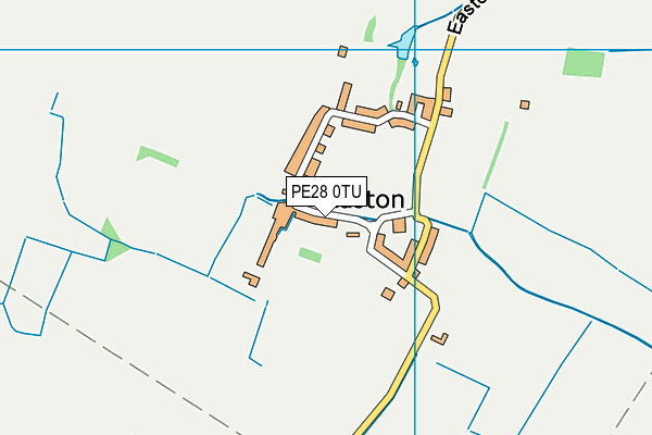 PE28 0TU map - OS VectorMap District (Ordnance Survey)