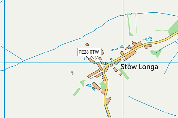 PE28 0TW map - OS VectorMap District (Ordnance Survey)