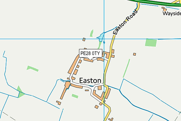 PE28 0TY map - OS VectorMap District (Ordnance Survey)