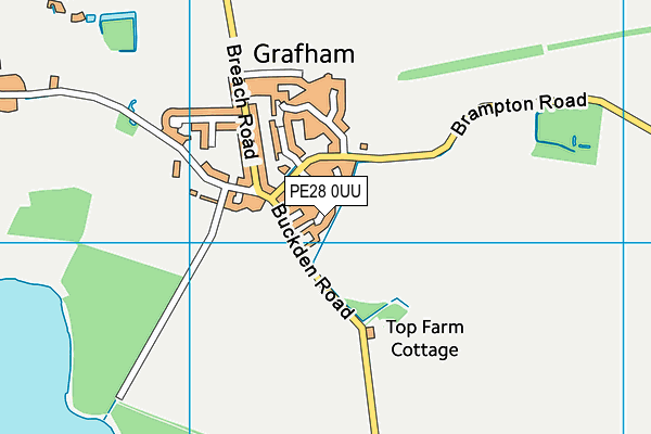 PE28 0UU map - OS VectorMap District (Ordnance Survey)