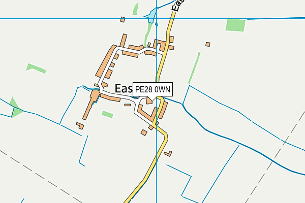 PE28 0WN map - OS VectorMap District (Ordnance Survey)