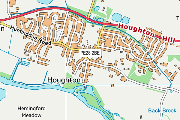 PE28 2BE map - OS VectorMap District (Ordnance Survey)