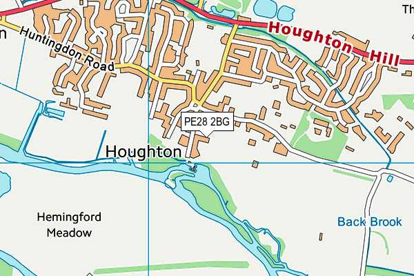 PE28 2BG map - OS VectorMap District (Ordnance Survey)