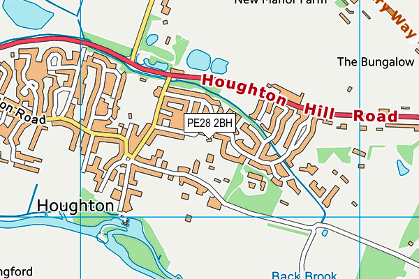 PE28 2BH map - OS VectorMap District (Ordnance Survey)