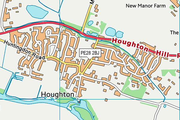 PE28 2BJ map - OS VectorMap District (Ordnance Survey)