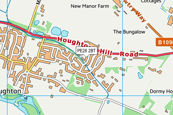 PE28 2BT map - OS VectorMap District (Ordnance Survey)